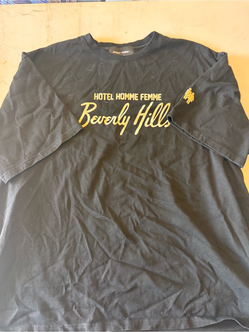Hotel Homme Femme Beverly Hills Black Short-Sleeve Graphic Tee